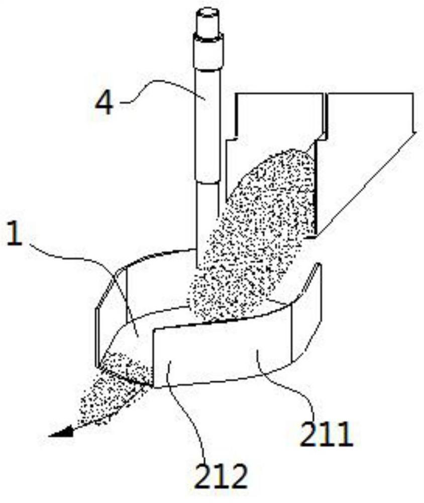 Grain spreading device and grain dryer