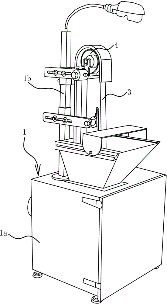 Abrasive belt tensioning device of abrasive belt machine