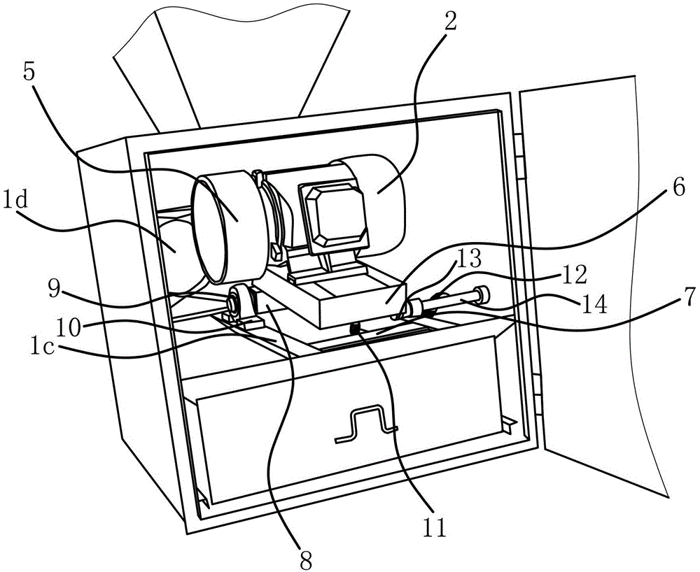 Abrasive belt tensioning device of abrasive belt machine