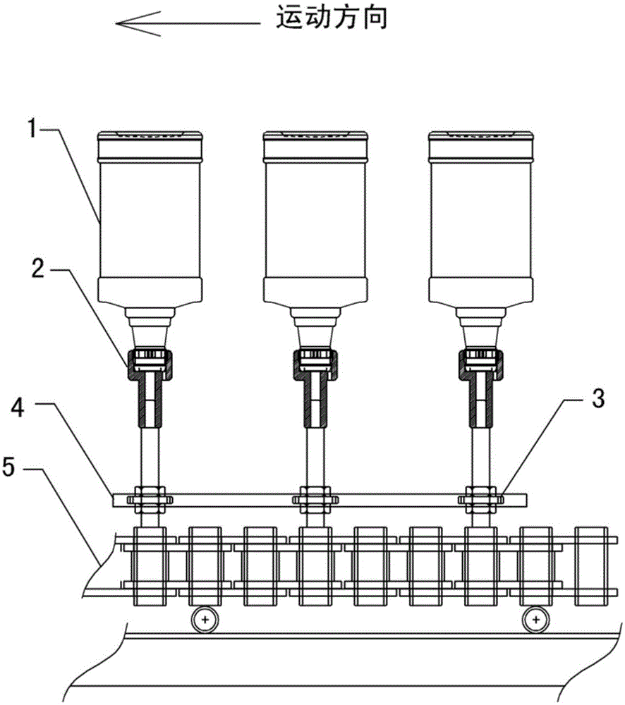 Online cleaning device of glass bottle glaze spraying tool