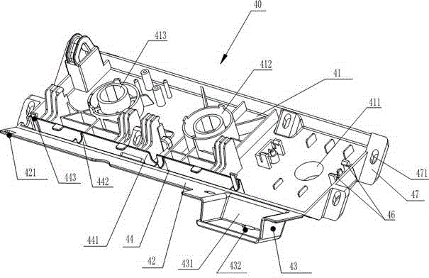 Washing bracket, control panel component adopting washing bracket and washing machine