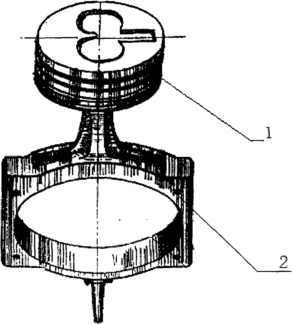 Piston for two-stroke crank round sliding block internal-combustion engine and internal-combustion engine thereof