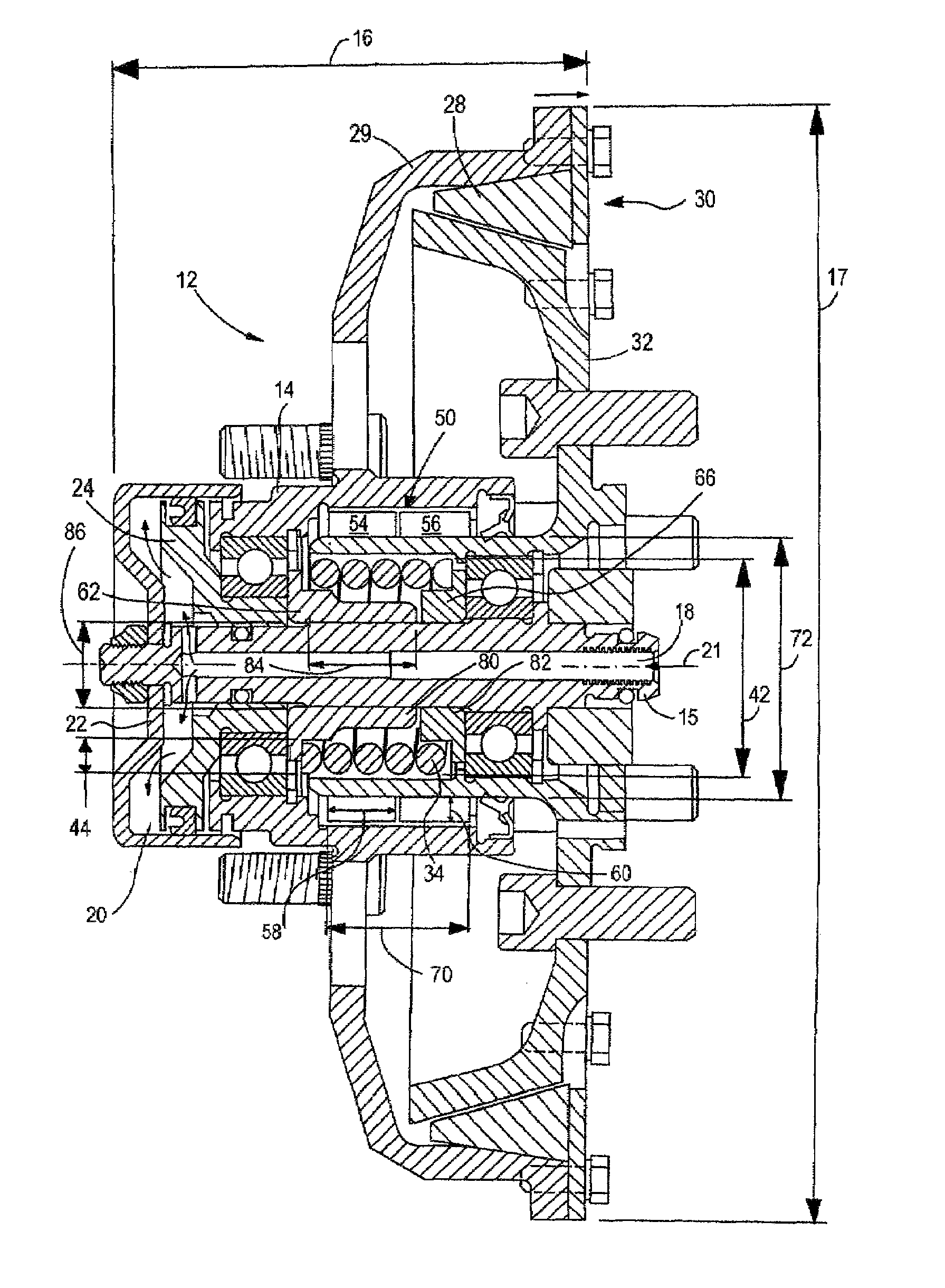 Airactuated cone clutch fan drive