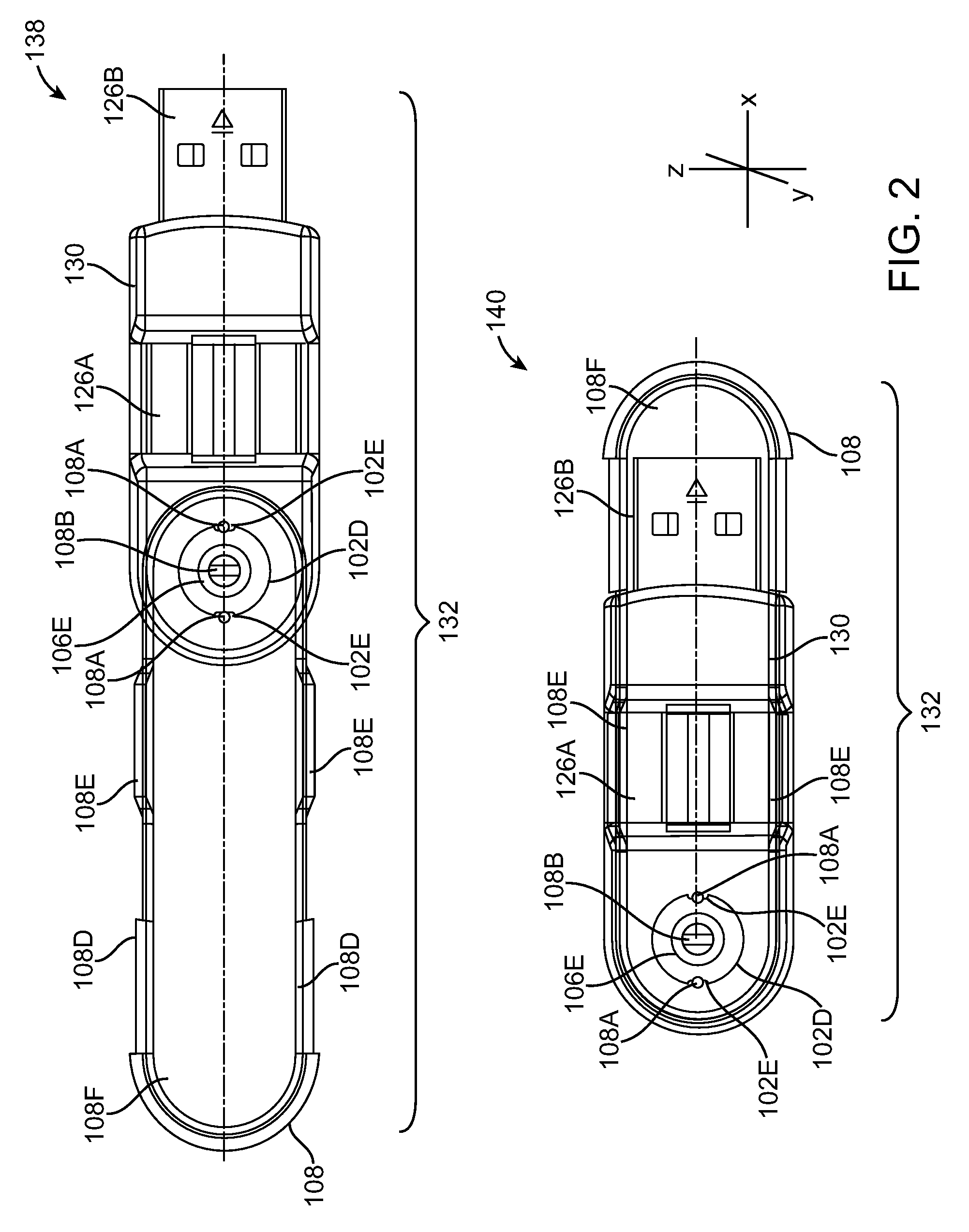 Universal Serial Bus (USB) Flash Drive Having Locking Pins and Locking Grooves for Locking Swivel Cap