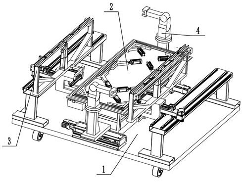 Automatic aluminum alloy door and window assembling workbench