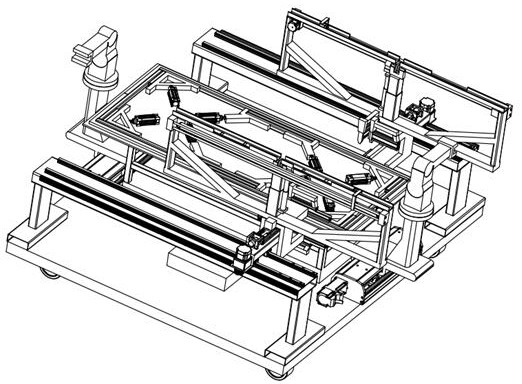 Automatic aluminum alloy door and window assembling workbench