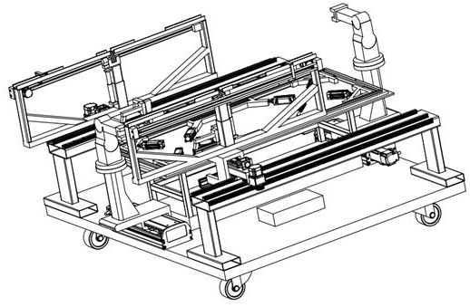 Automatic aluminum alloy door and window assembling workbench