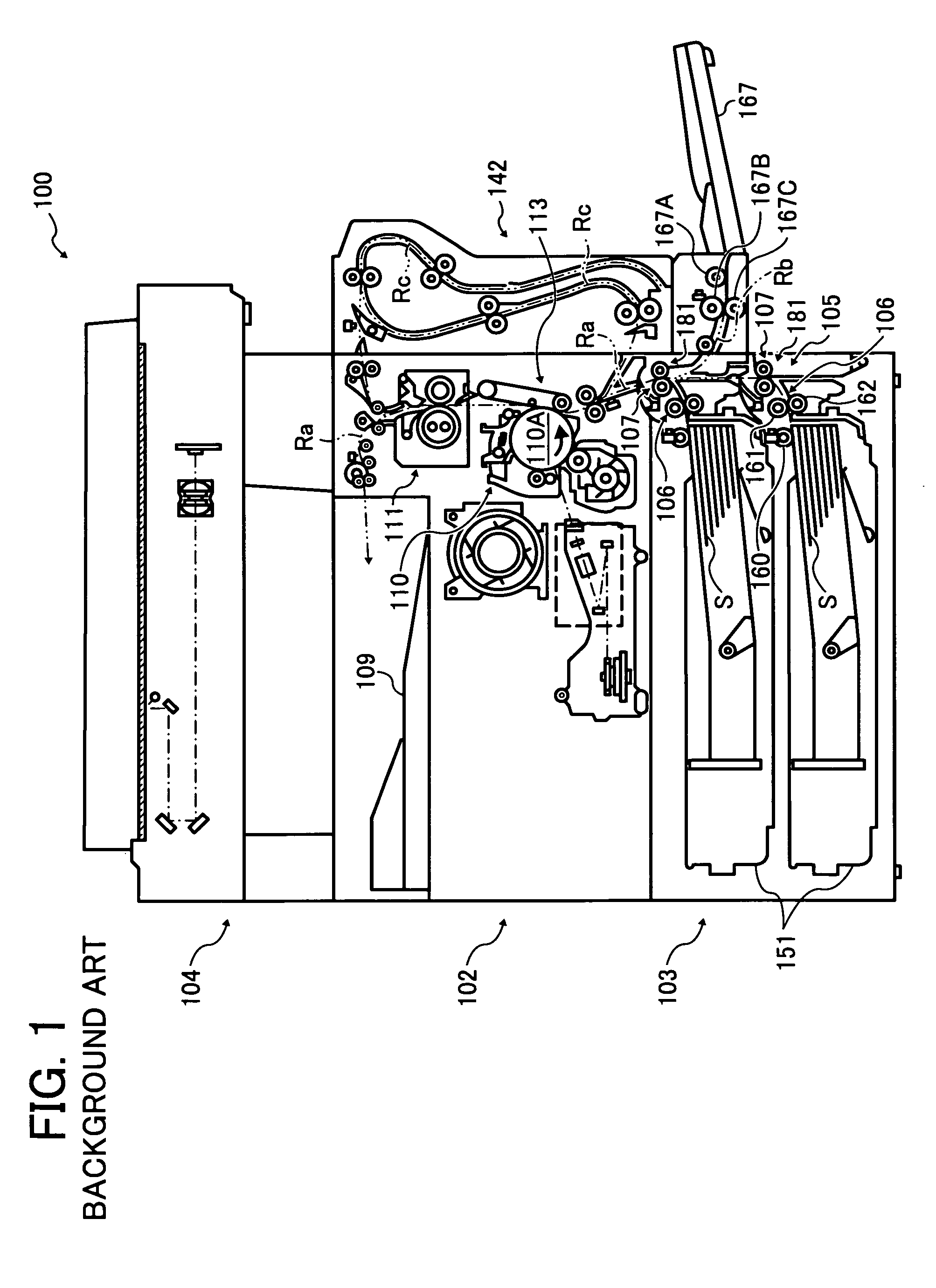 Sheet conveying device with hold and transfer unit