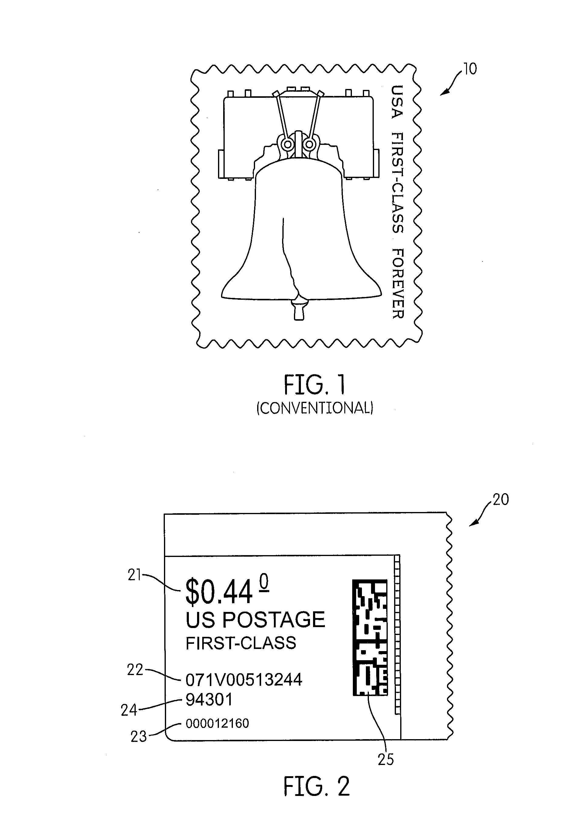 High volume serialized postage at an automated teller machine or other kiosk