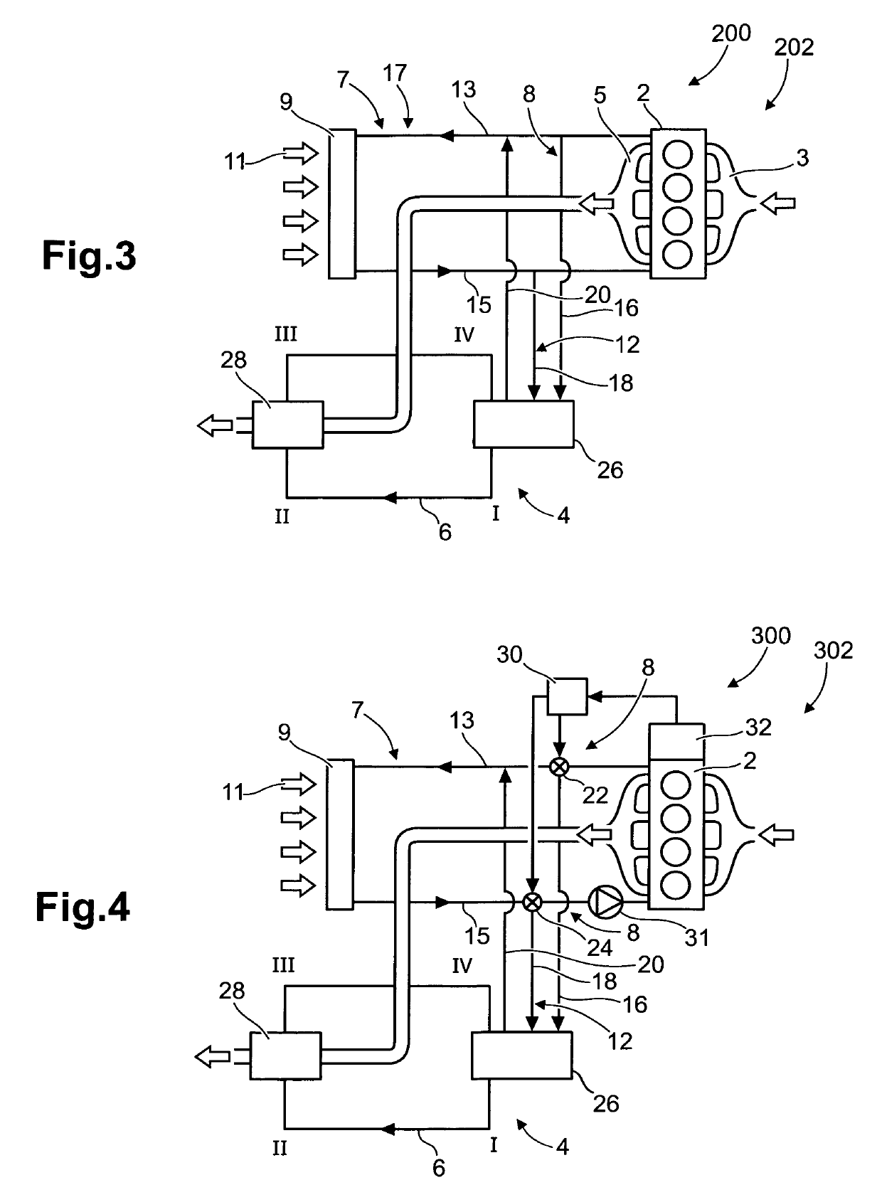 Internal combustion engine waste heat recovery (WHR) device including multiple cooling sources for a WHR condenser