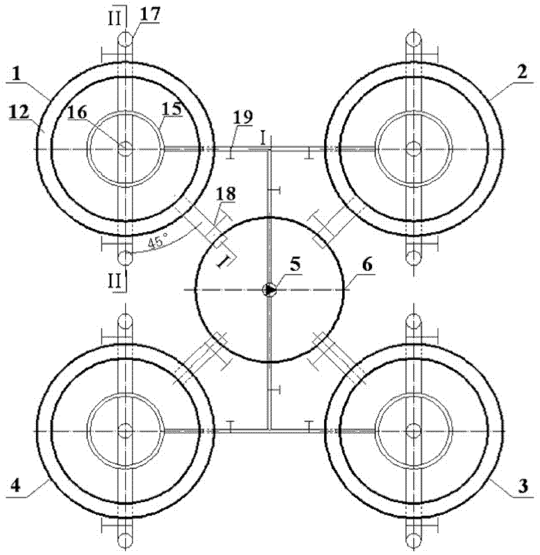 Household garbage bioreactor and aerobic-anaerobic-semi-aerobic circulation treatment method