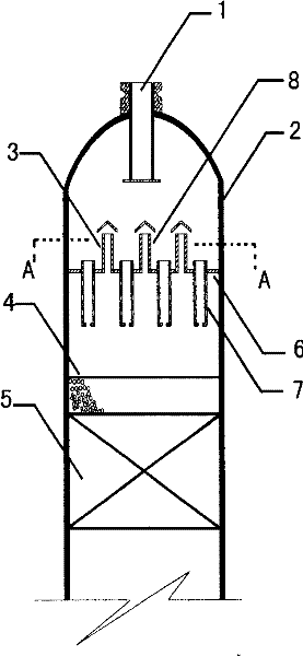 Gas-liquid distributor of trickle bed reactor