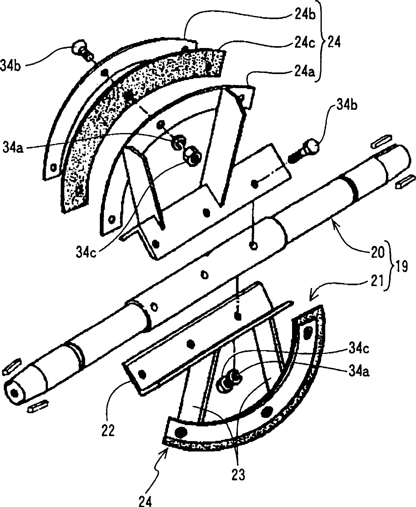 Device for spraying mortar or concrete, and method of spraying mortar or concrete by using the device