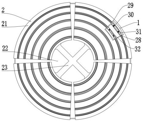 Geometric space gathering and scattering type gathering semi-rotating self-service electronic product selling flower disc