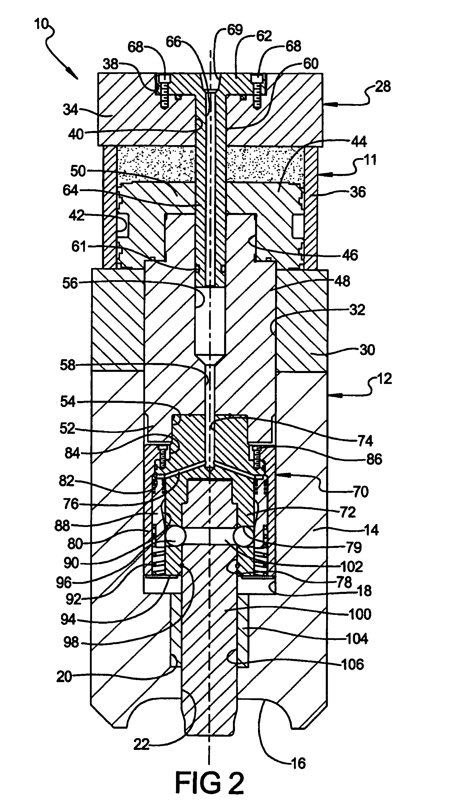 Quick change assembly for hydroforming punches