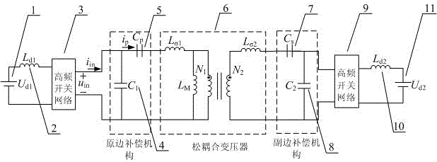 Constant-current output type two-way wireless power transmission system for composite resonant network and design method of system