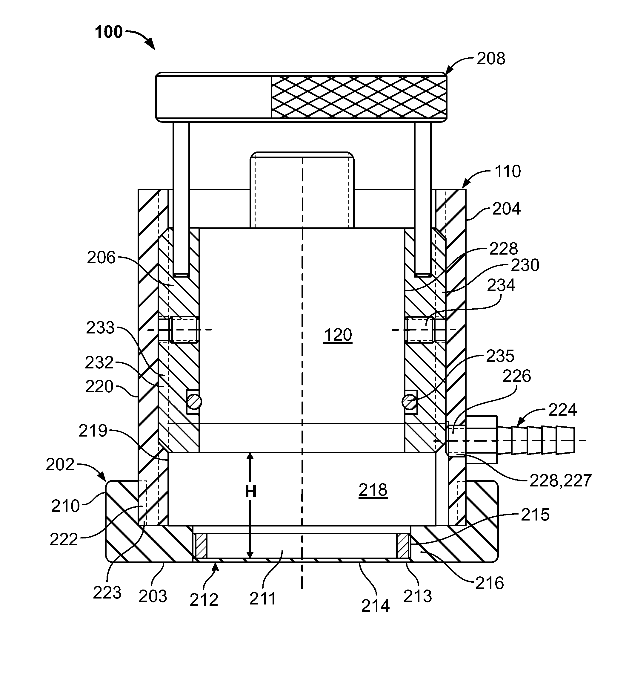 Ultrasonic testing device having an adjustable water column