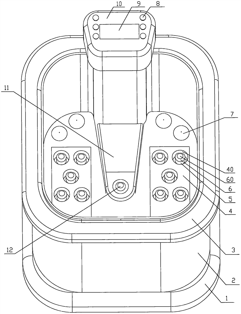 Foot bath bucket with foot massage function and its intelligent control method