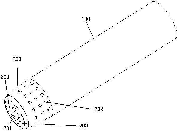 Sampling stick for feces sampling device