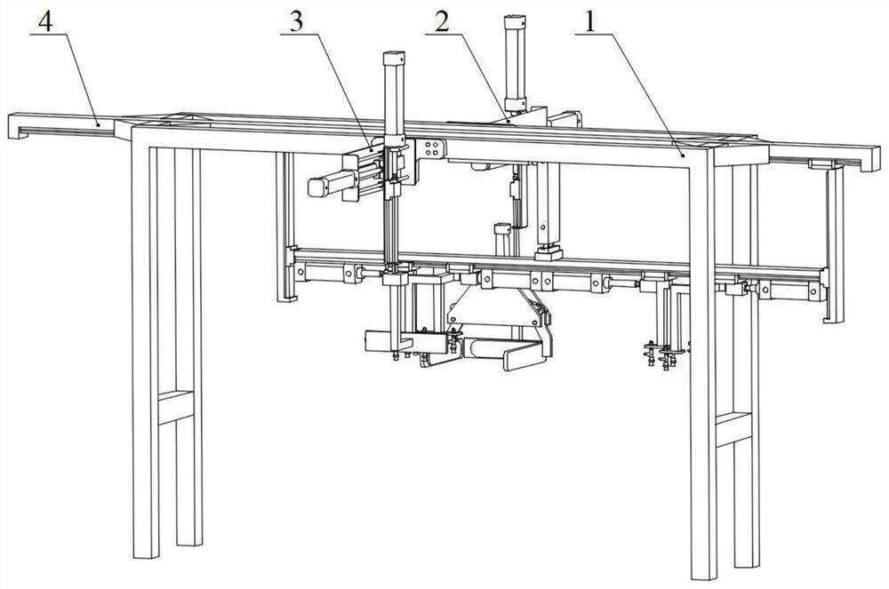 Staggered stacking device for stacking transformer iron core silicon steel sheets