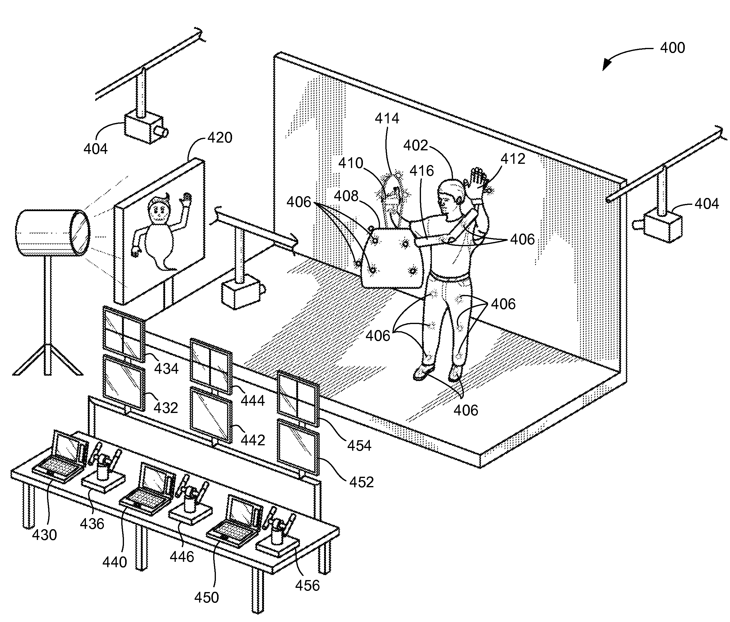 System and method of producing an animated performance utilizing multiple cameras