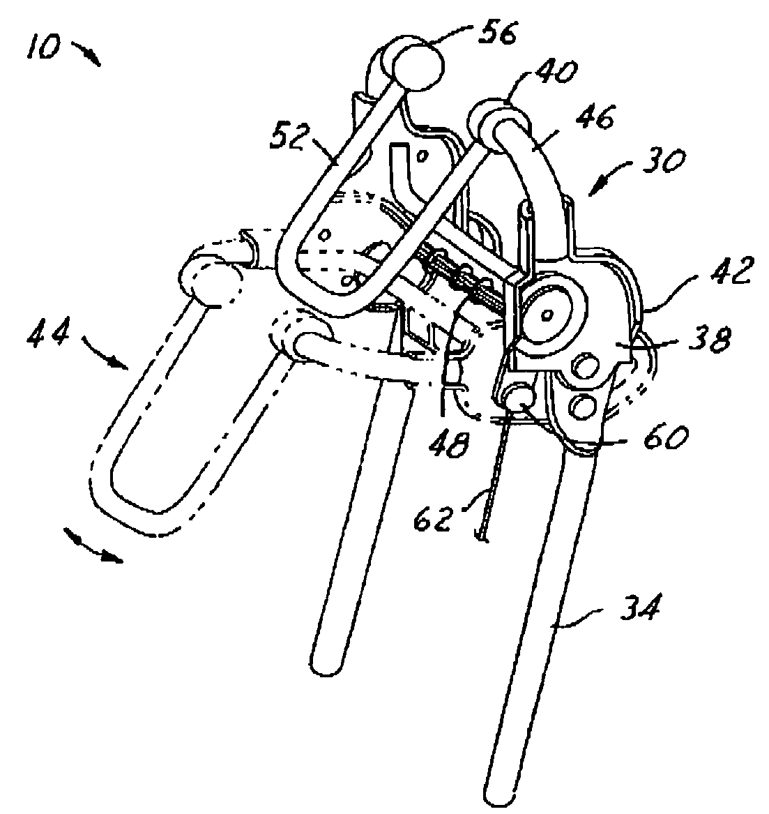 Automotive seat assembly with stowable headrest