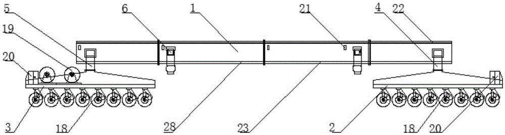 An integrated bridge erecting machine and bridge erecting method for ultra-low transportation and erecting girders