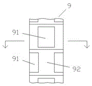 Exhaust gas treatment device with electric control valve