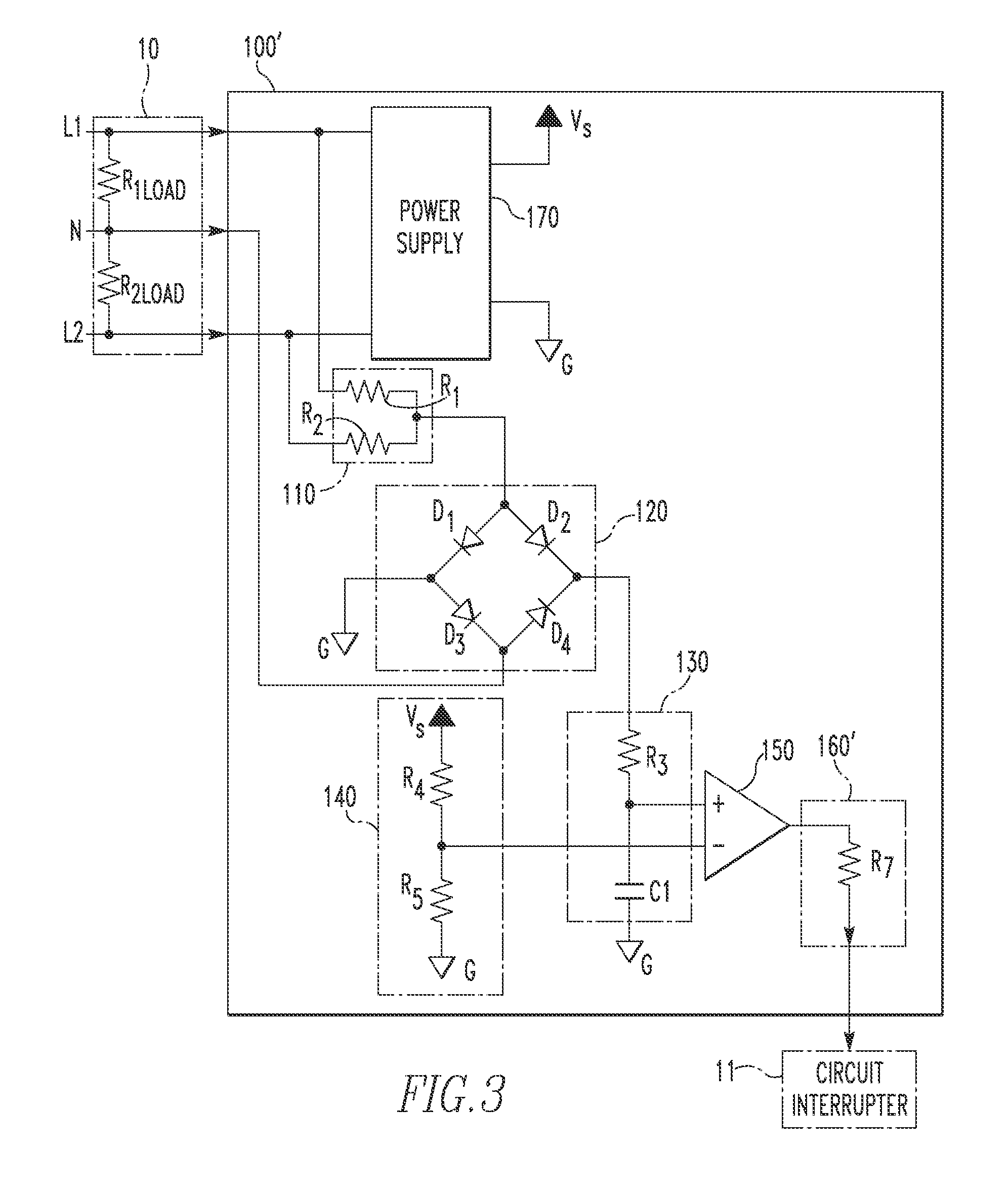 Power system including a load panel protecting a facility from a broken or missing neutral of a split phase electrical distribution configuration