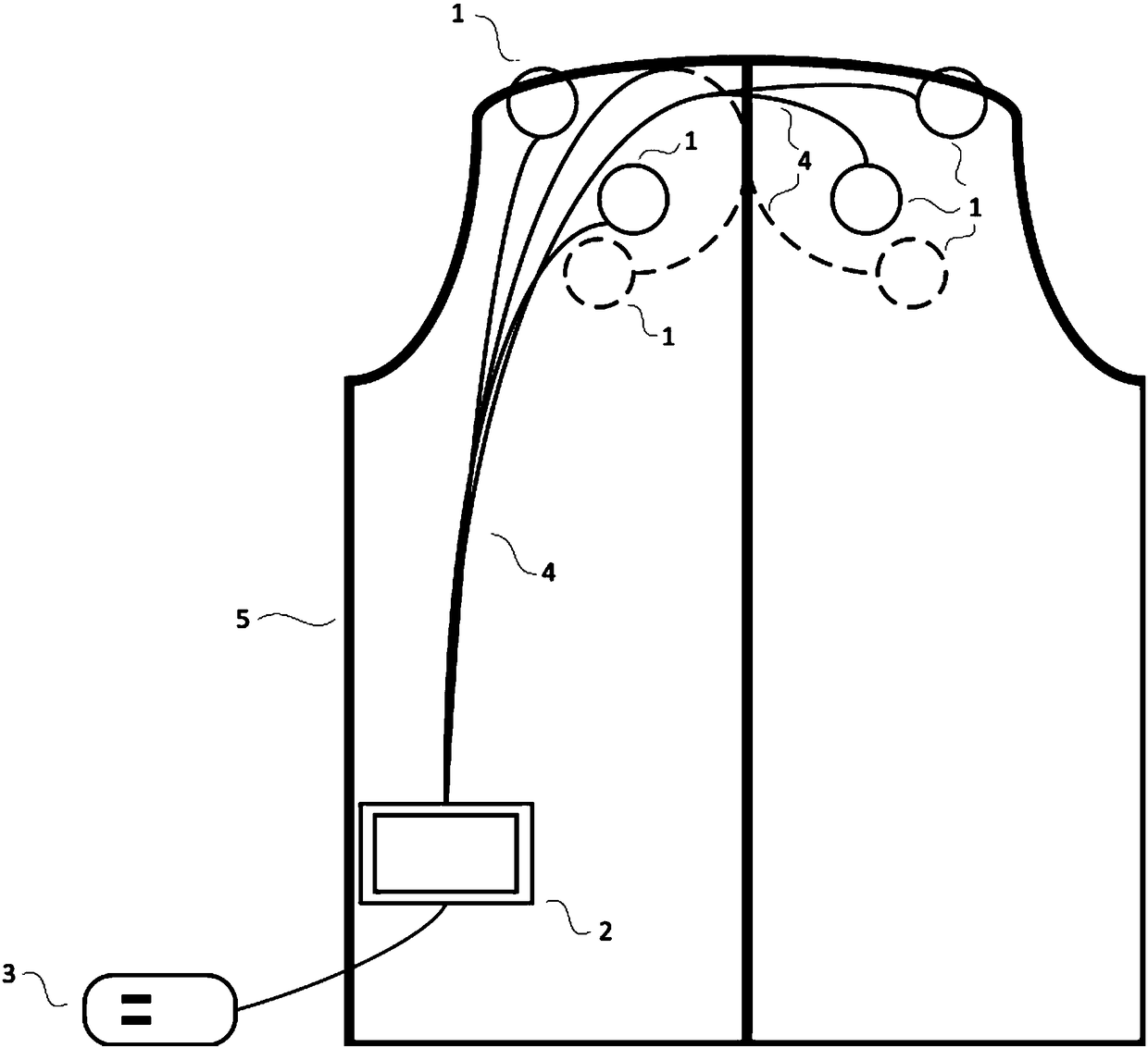 Treating waistcoat for removing drug anaclisis and control method thereof