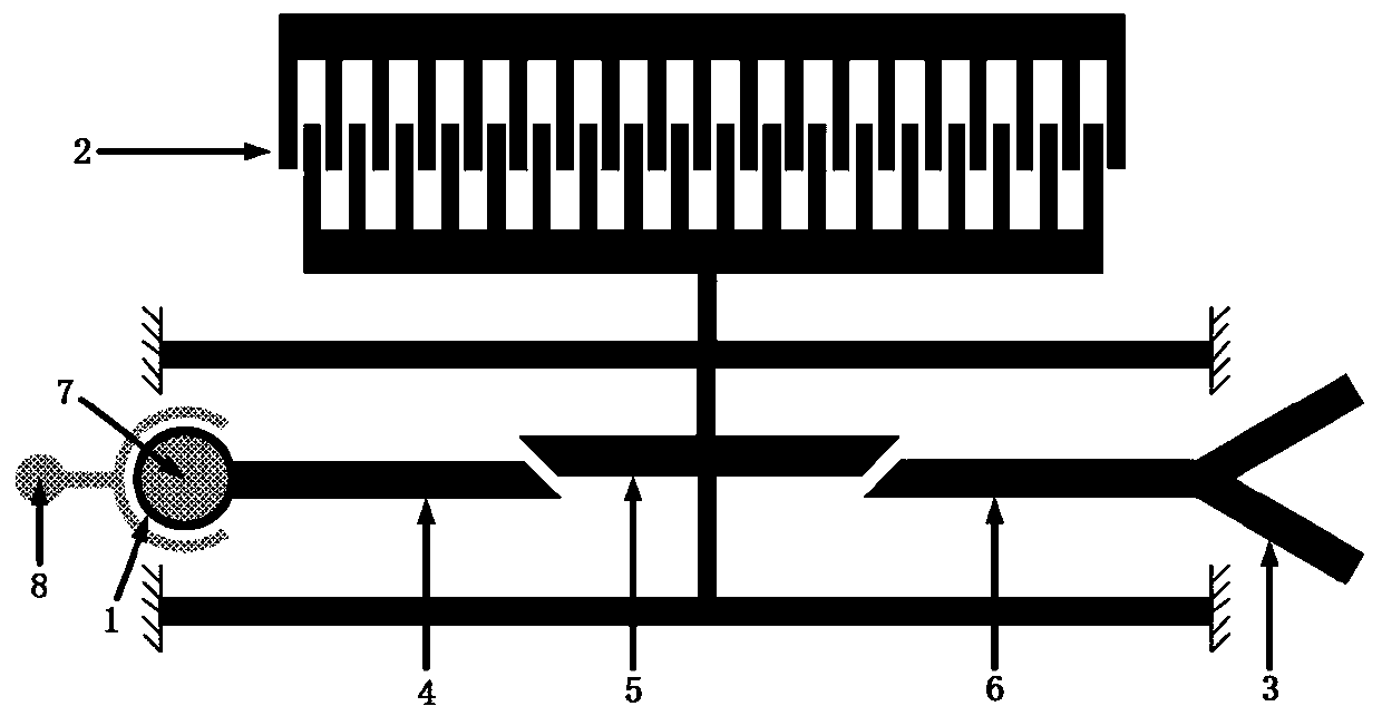 Integrated controllable switch type planar waveguide splitter for visible light communication and preparation method thereof