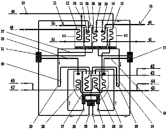 Two-stage type lithium bromide absorption heat pump unit capable of realizing double-effect refrigeration