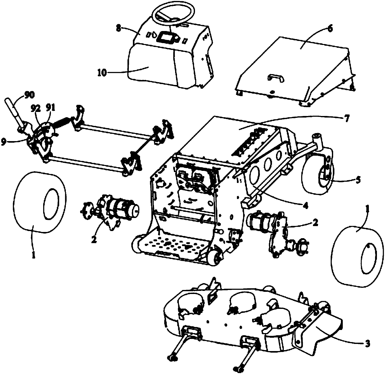 Electric mower and work method thereof