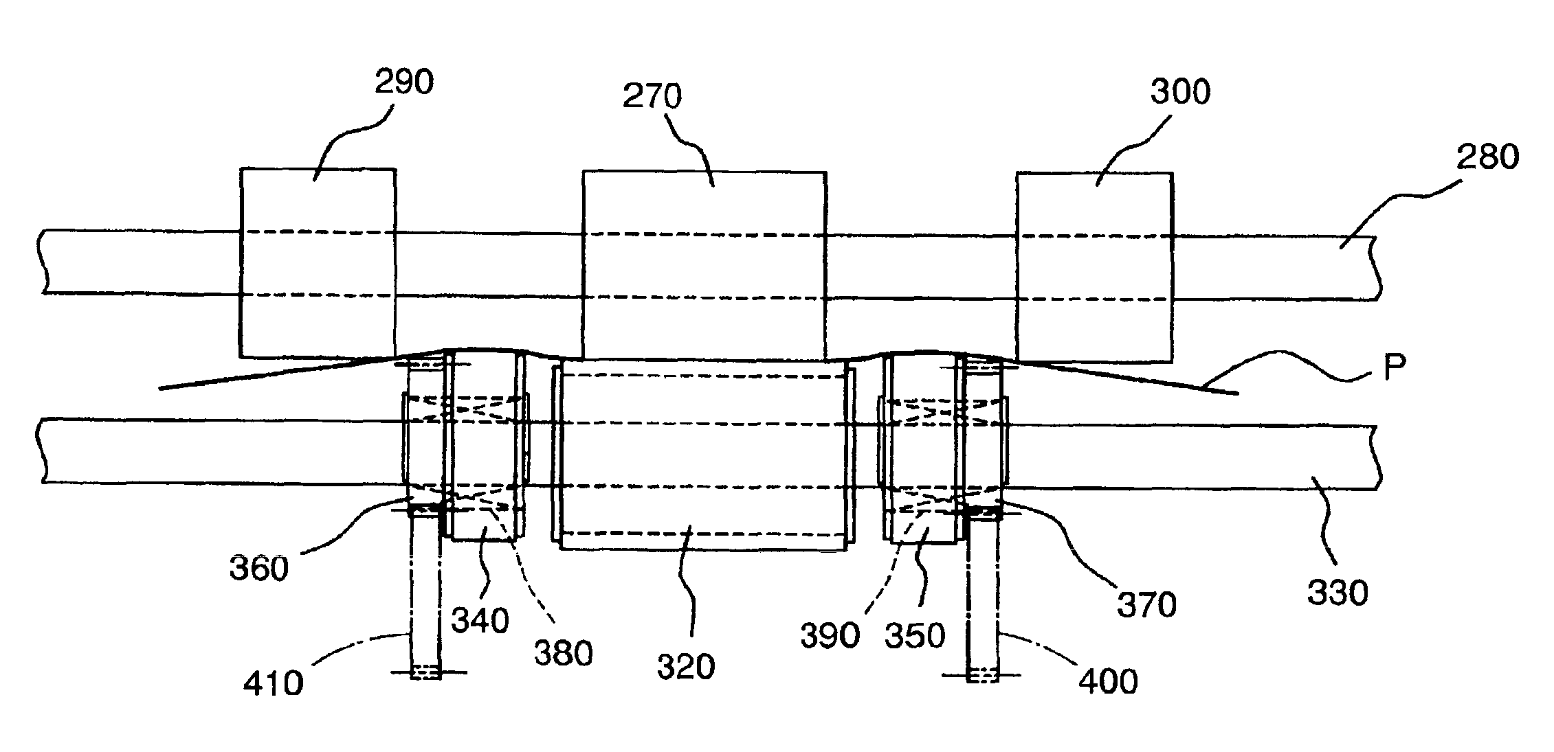 Sheet separation roller configuration