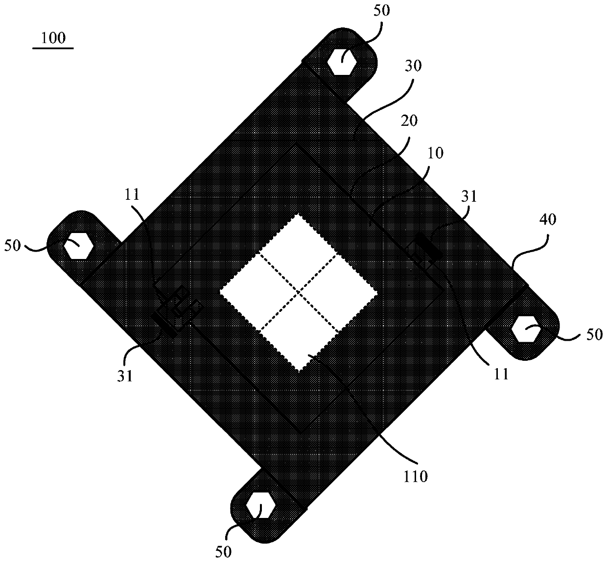 Four-quadrant gallium arsenide solar sensor assembly and preparation method thereof