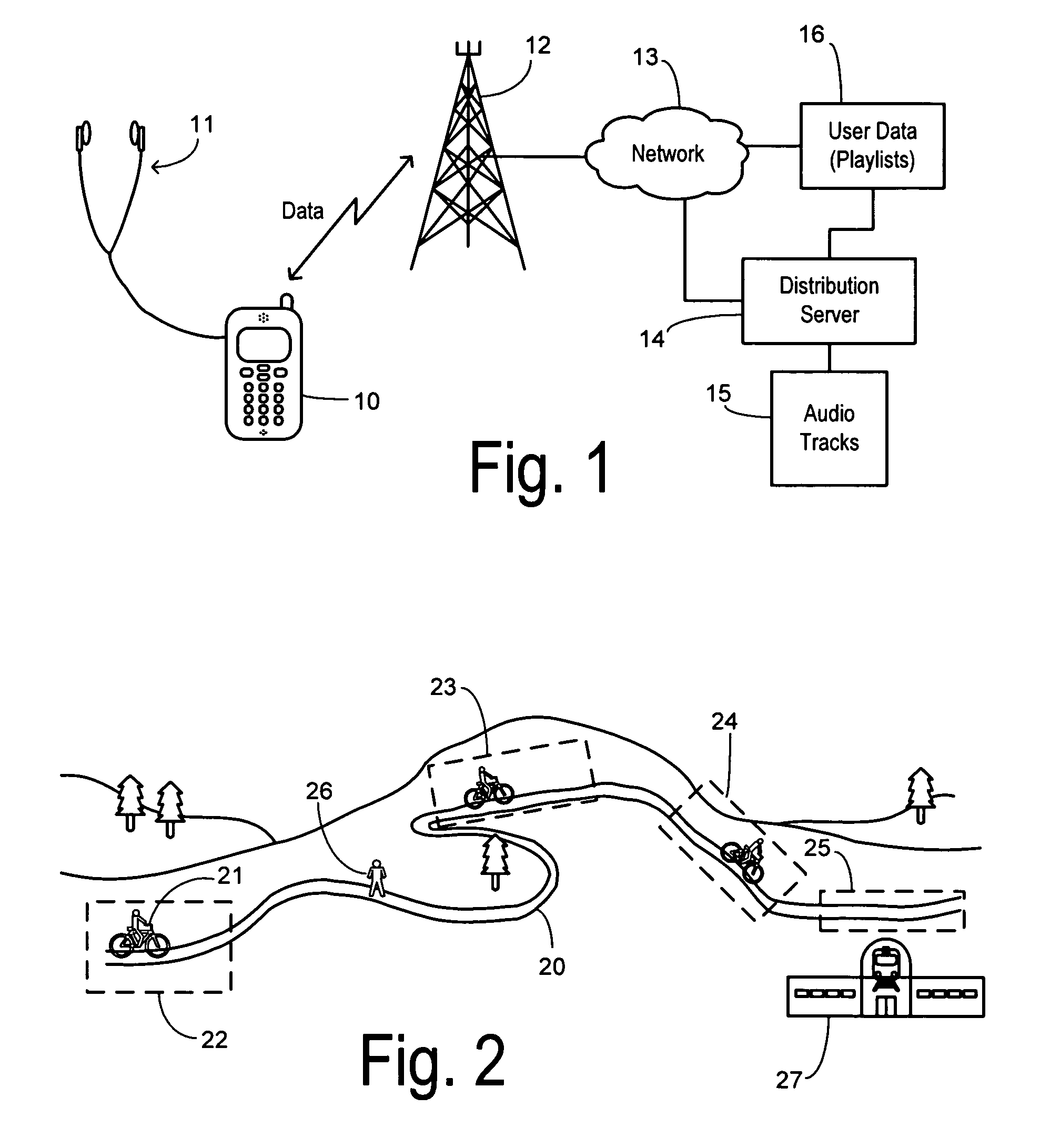 Network media service with track delivery adapted to a user cadence