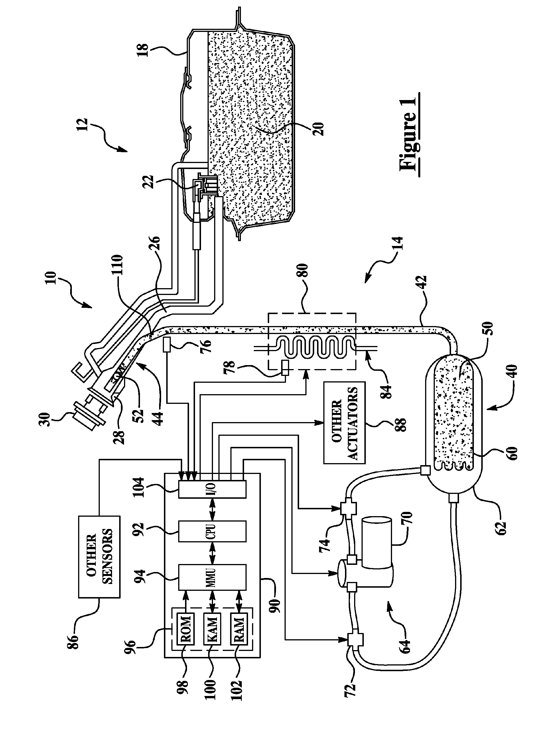 Freeze protection for on-board vehicle emissions treatment system