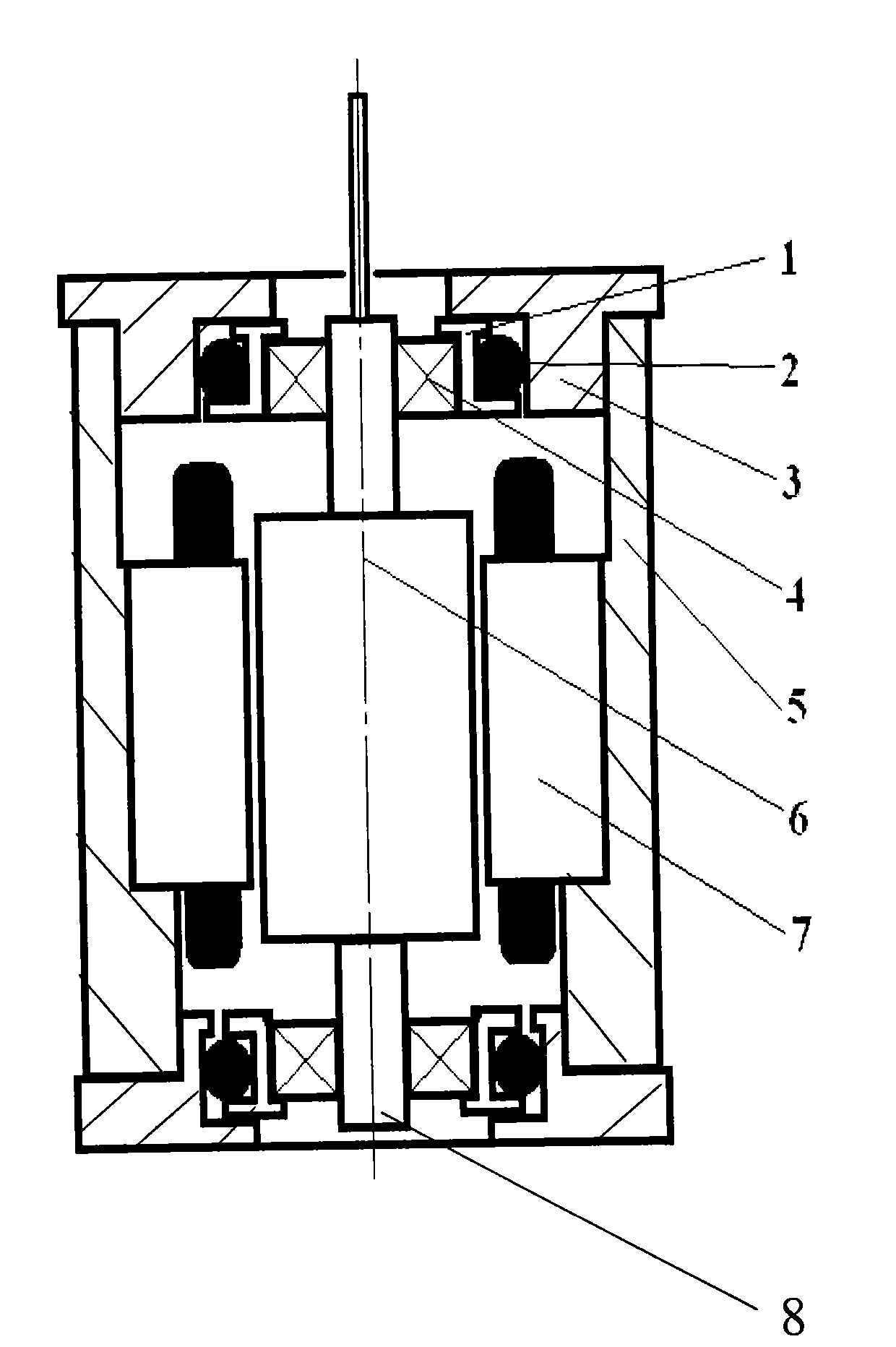 Elastic damping support for motor rotor of ultracentrifuge