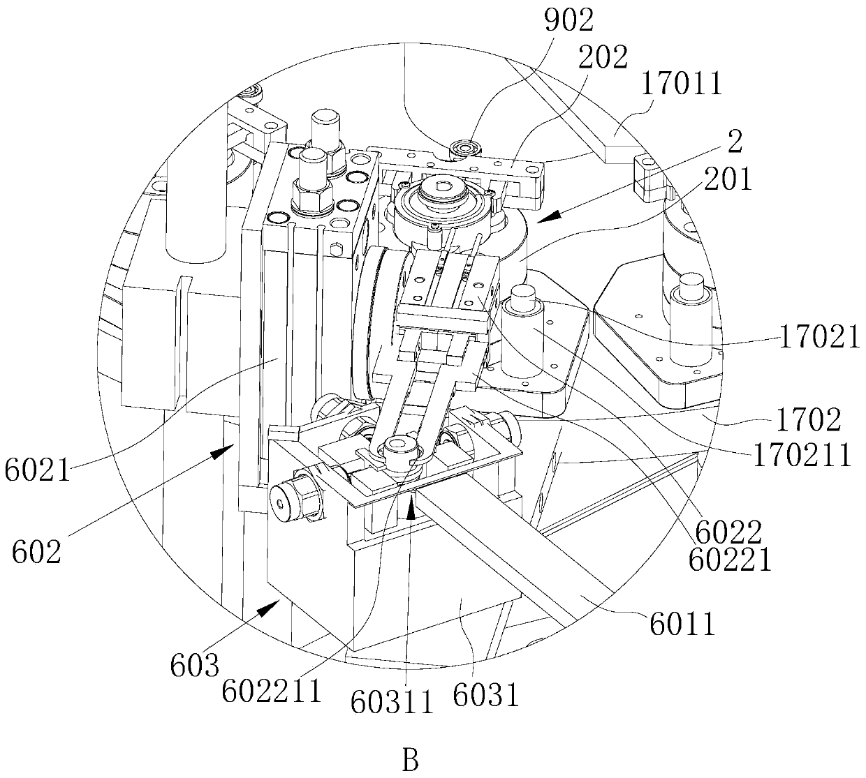 Automatic assembling equipment for eccentric cam and check ring of three-convex balance wheel seat and assembling process of automatic assembling equipment