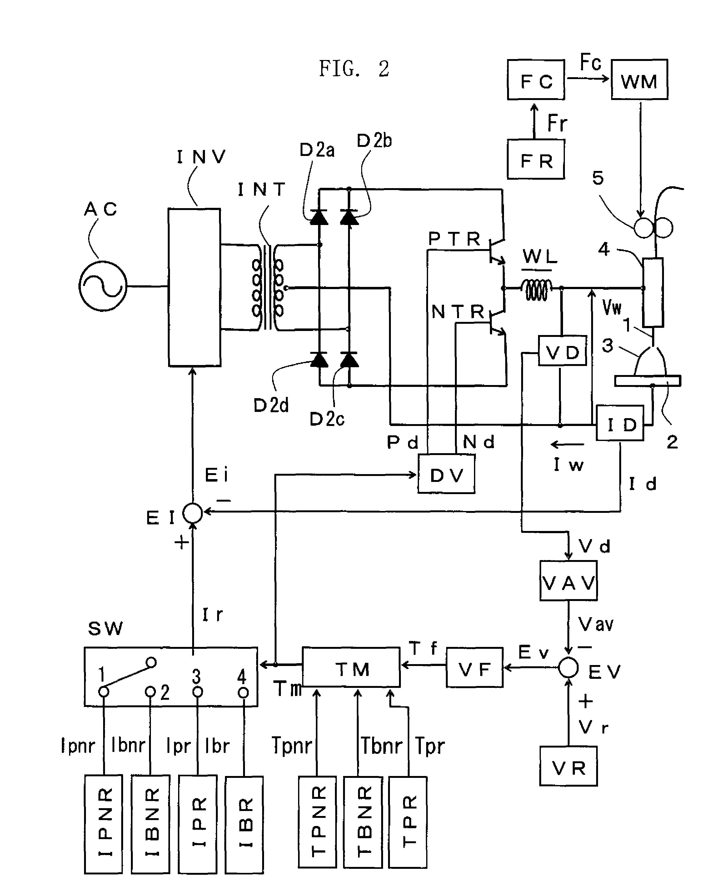 AC pulse arc welding control method