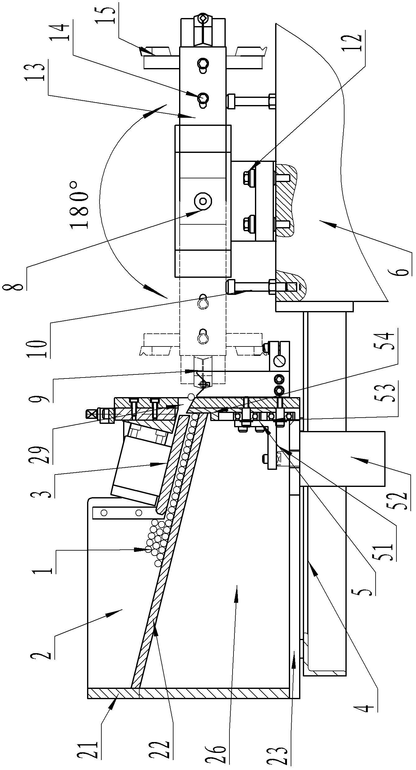 Automatic loading device for horizontal electric upsetting machine