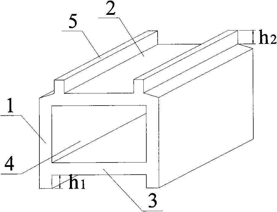 Hollow block used for building