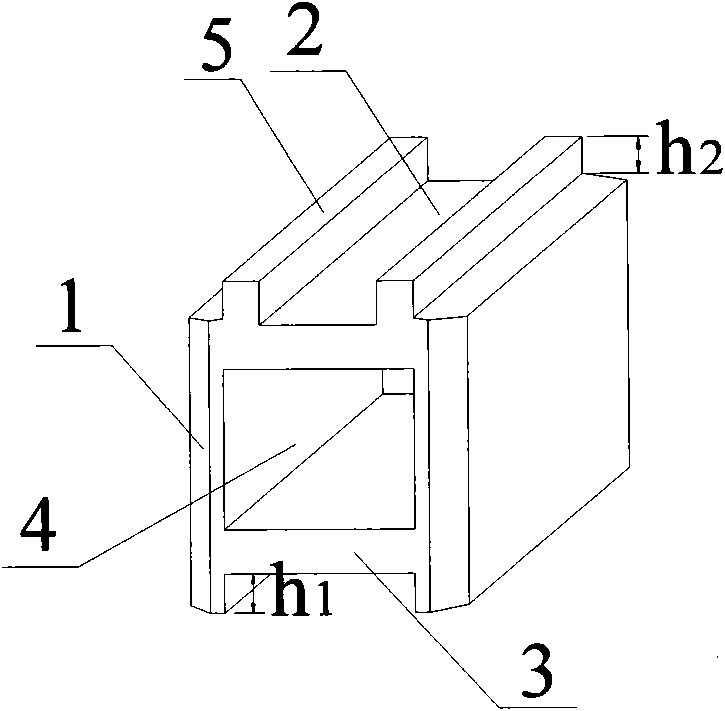 Hollow block used for building