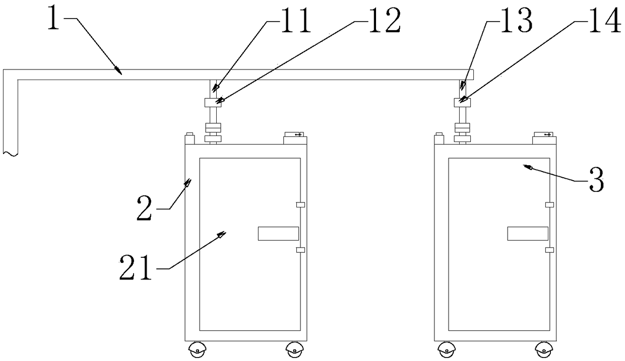 Gas collection device used for gas elimination device