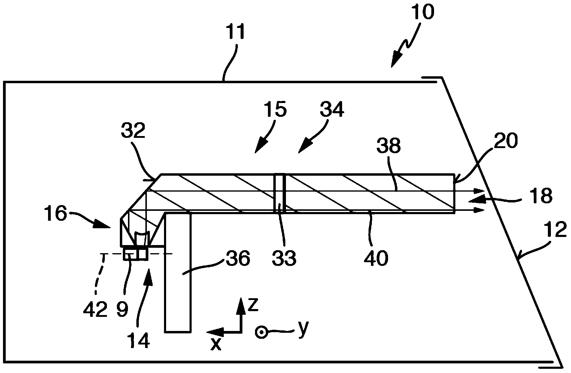 Motor vehicle lighting device with a coupling lens and a transport and conversion lens