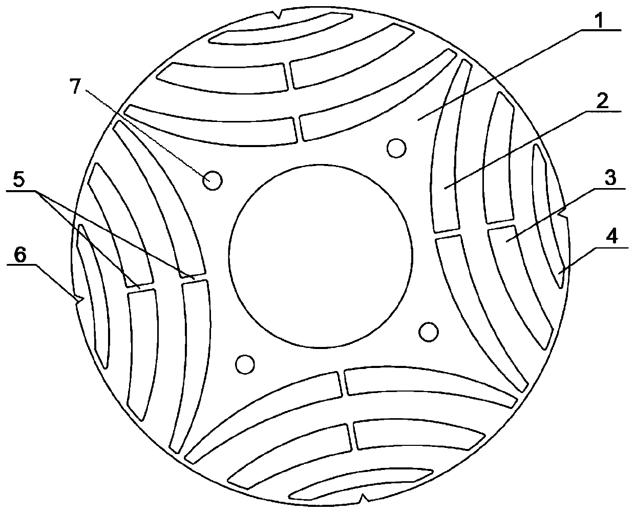 Synchronous reluctance motor rotor