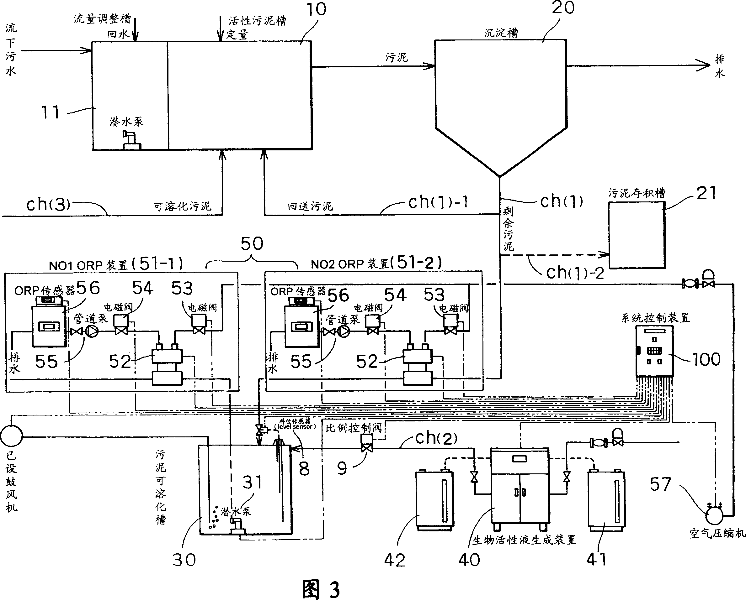 Method and device of processing excess sludge