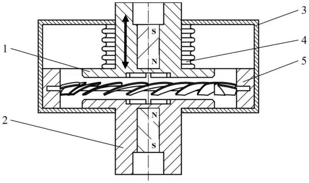 Vacuum direct current arc extinguish chamber with permanent magnet embedded in contact