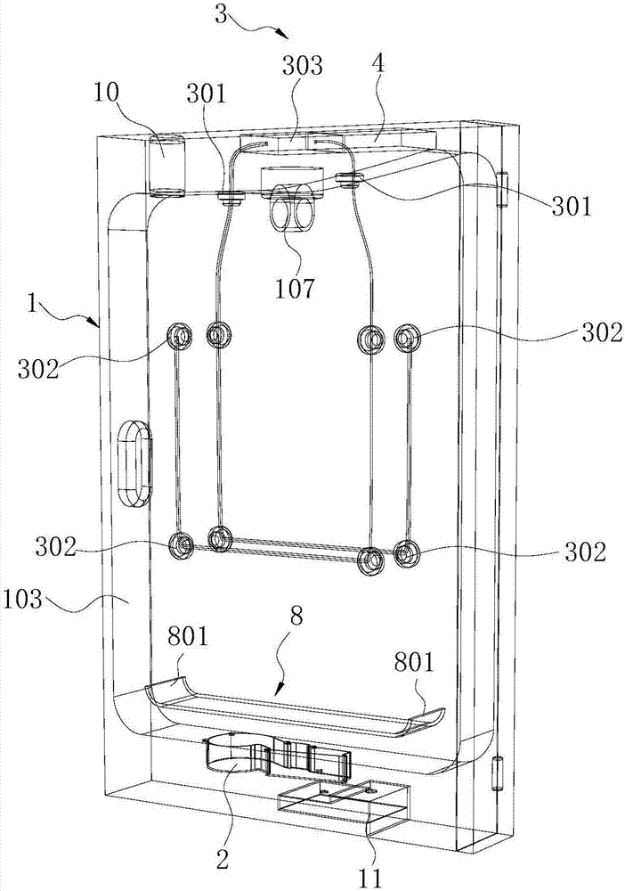 Spraying-type care machine