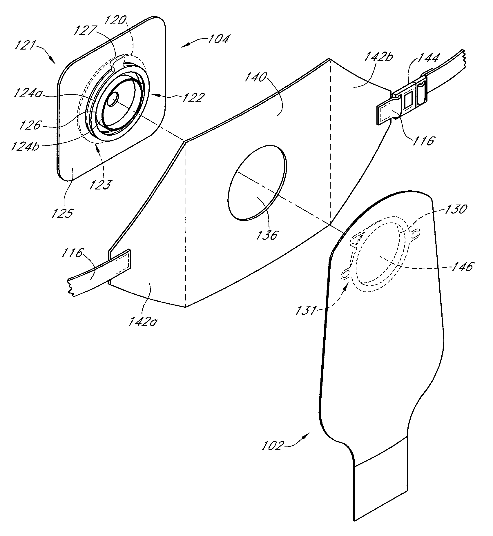 Wafer retaining belt for a colostomy bag